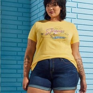 Torrid Vintage Crew Neck Tee - Triblend Jersey Yellow Palm Springs